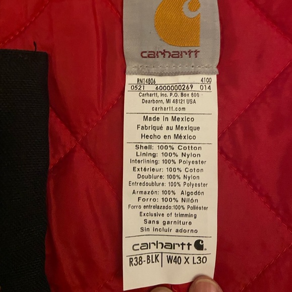 Men’s Insulated Bib Overall Carhartt W40 x L30 - Picture 8 of 8